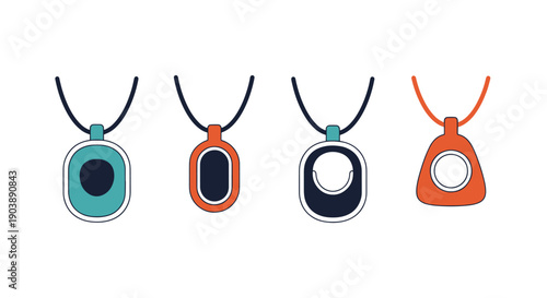 Pendant Necklaces vector dynamic design