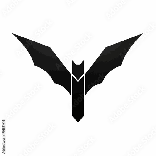 Modern bat logo with sleek design and bold silhouette