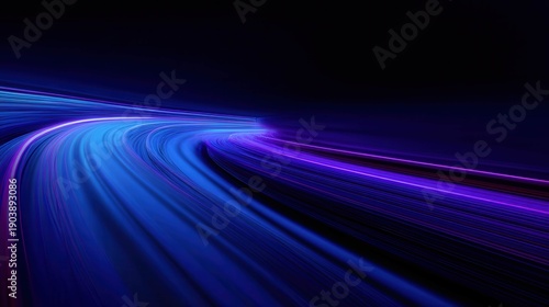 Wallpaper Mural Abstract motion trail with purple neon streaks Torontodigital.ca