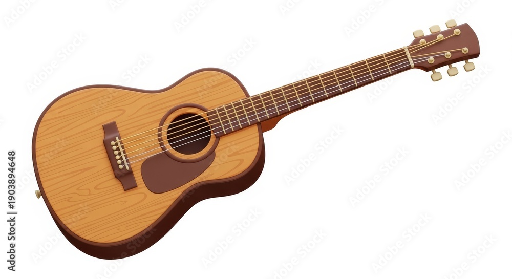 Fototapeta premium acoustic guitar isolated on white