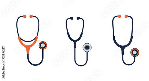 Stethoscope Line art colorful
