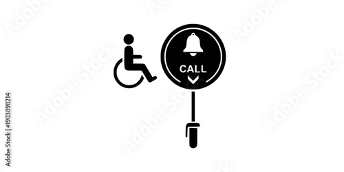 Emergency Assistance Pull Cord Restroom Icon