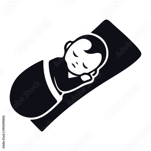 Baby sleeping peacefully in a swaddle