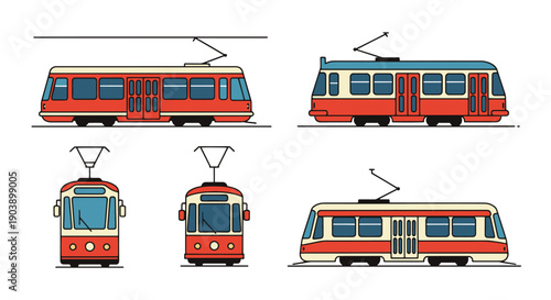 Streetcar Line art vector dynamic design