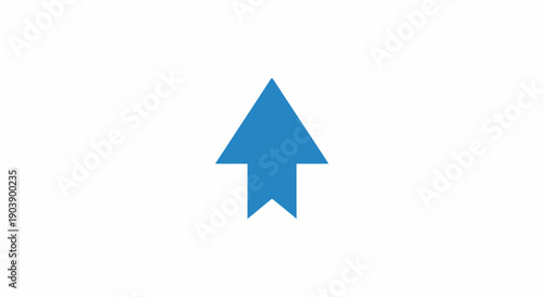 Blue Arrow Pointing Upward Directional Symbol.