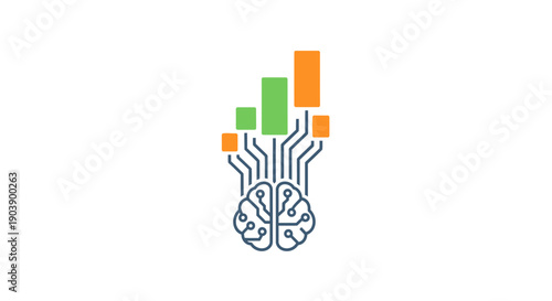 Brain with circuit board and bars.