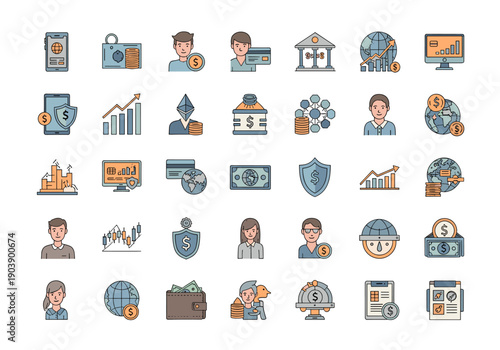 A cheerful illustration of two people, perfect for websites or presentations that convey positivity and approachability.