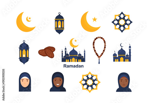 A simple yet elegant illustration of a woman wearing a hijab, evoking calmness and cultural respect, ideal for educational content.