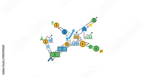 Colorful molecule model structure model.