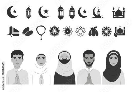 A serene man in a prayer pose conveys peace and mindfulness, ideal for wellness content.