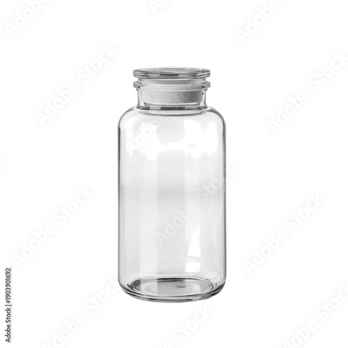 Clear Glass Jar With a Wide Mouth for Storage and Organization in Home or Kit...