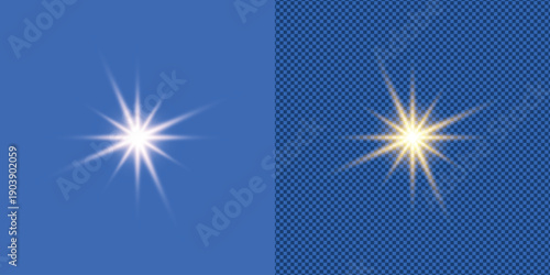 Blue Star Flash Glow Effect