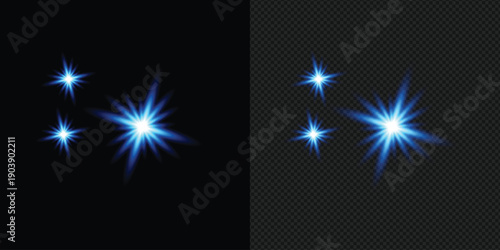 Blue Star Cluster Sparkle