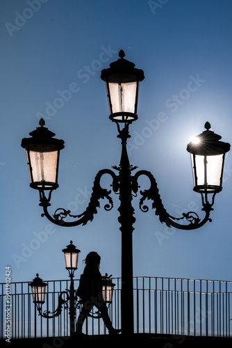 old street lamp in Venice, Italy