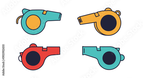 Whistle Line art vector