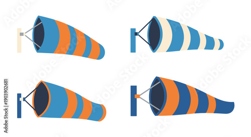 Wind Sock Line art creative design