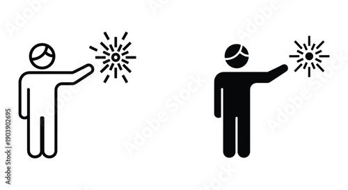 Businessman choosing between work life balance and overwork concept flat vector illustration isolated on white background