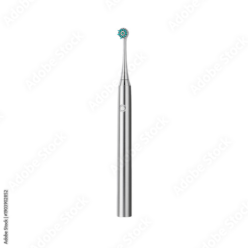 Electric Toothbrush With a Blue Brush Head Designed for Effective Cleaning of...