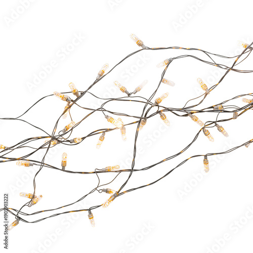 Decorative String Lights for Home Decor and Celebrations at Night in a Bright...