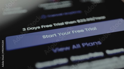 Person selects the option Start Your Free Trial for a service
