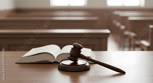 Law book and gavel representing strong decision-making