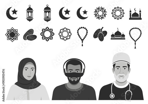 A serene portrait of a woman wearing a hijab, evoking calmness and cultural pride, ideal for diversity-focused content.