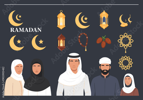 A serene illustration of a woman in a hijab, evoking calmness and cultural pride, ideal for diversity-focused content.