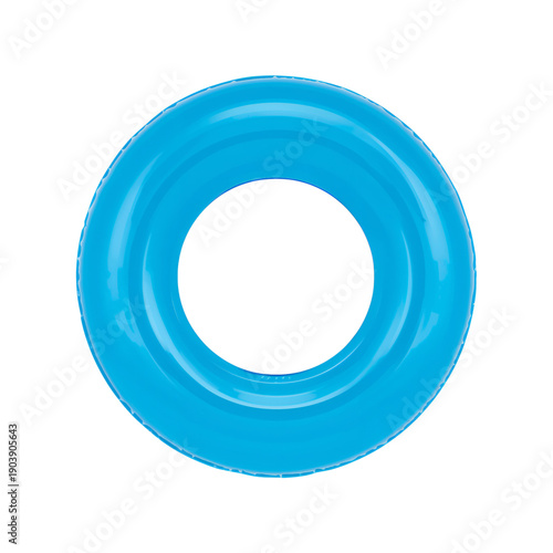 Swim Ring in Solid Blue Color With White Design for Pool or Beach Use