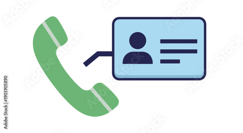 Caller Line art filed color clean design