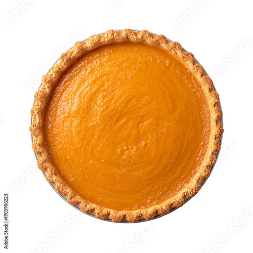 Pumpkin Pie Cooling on a Kitchen Counter After Baking for a Holiday Gathering