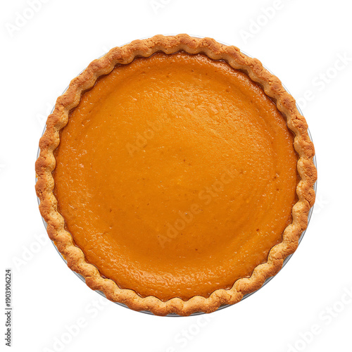 Pumpkin Pie Cooling on a Kitchen Counter After Baking for a Holiday Gathering