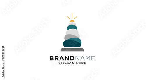 Abstract Logo Design with Light Bulb.