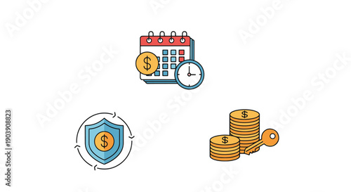 Fixed Deposit Line art creative design