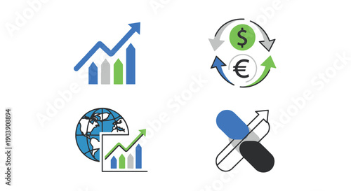 Forex Line art vibrant color