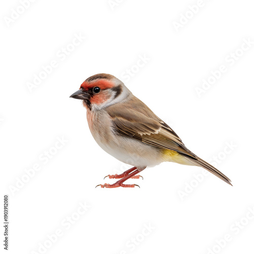 Brightly Colored Bird Stands on One Leg in a Simple Background