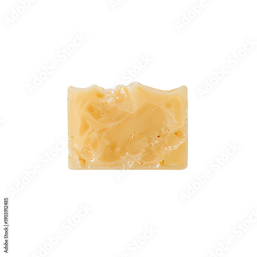 Handmade Soap Sitting on a White Background With a Simple Design and Natural ...