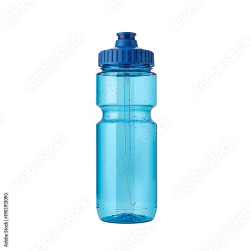Blue Water Bottle With a Twist Cap, Ideal for Outdoor Activities and Daily Hy...