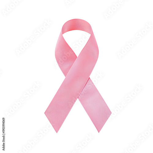 Pink Ribbon Symbolizes Support for Breast Cancer Awareness and Fundraising Ef...