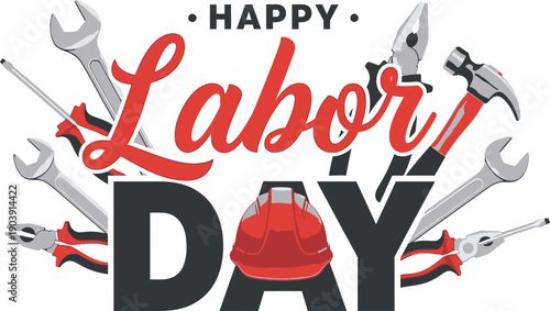 Happy labor day celebrations honoring workers and worker's rights on labor day