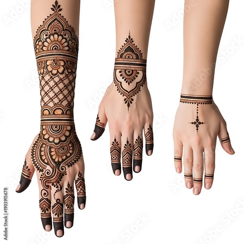 Intricate henna designs on hands for special occasions and celebrations