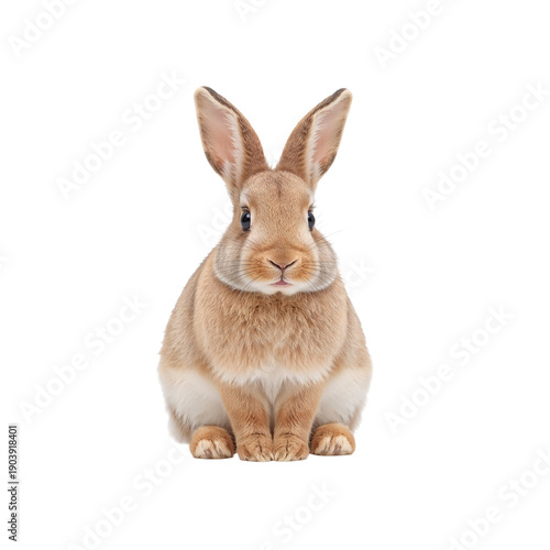 Rabbit Standing on All Fours With Soft Fur in a Simple Setting