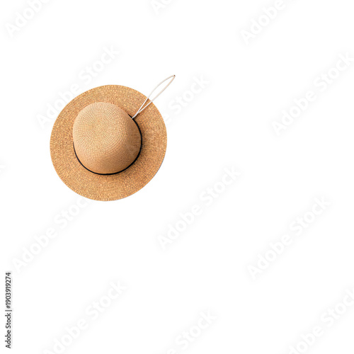 Cork Hat Placed on a White Surface During Midday