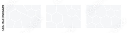 Set of photo or image collage with two hexagonal frame featuring mosaic 