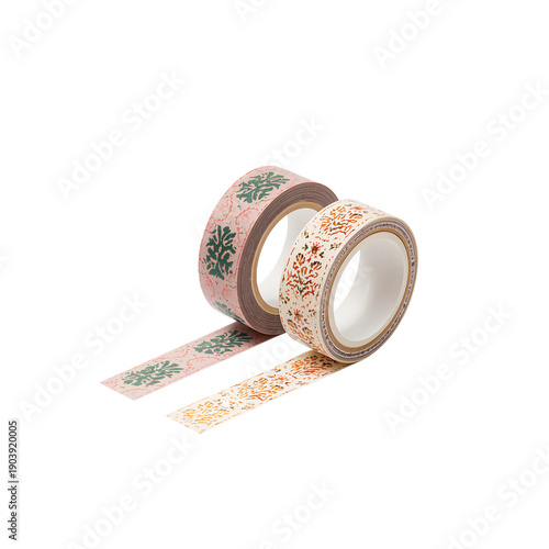 Decorative Washi Tape Rolls With Colorful Designs for Crafts and Projects