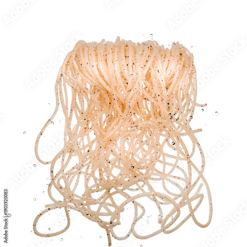 Fresh Pasta Being Prepared in a Kitchen With Water Splashing Around