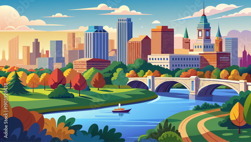 Very beautiful view of the Charles River flowing between Cambridge and Boston, Massachusetts, offering a tranquil urban landscape that frames the academic environment of nearby universities.