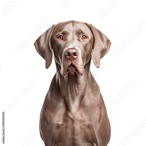 Brown Dog Looks at the Camera With a Serious Expression in a Studio Setting