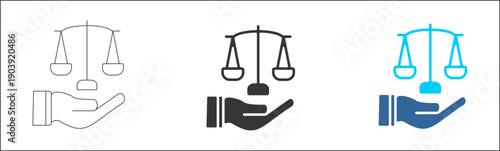 Integrity icon set multiple style collection	
