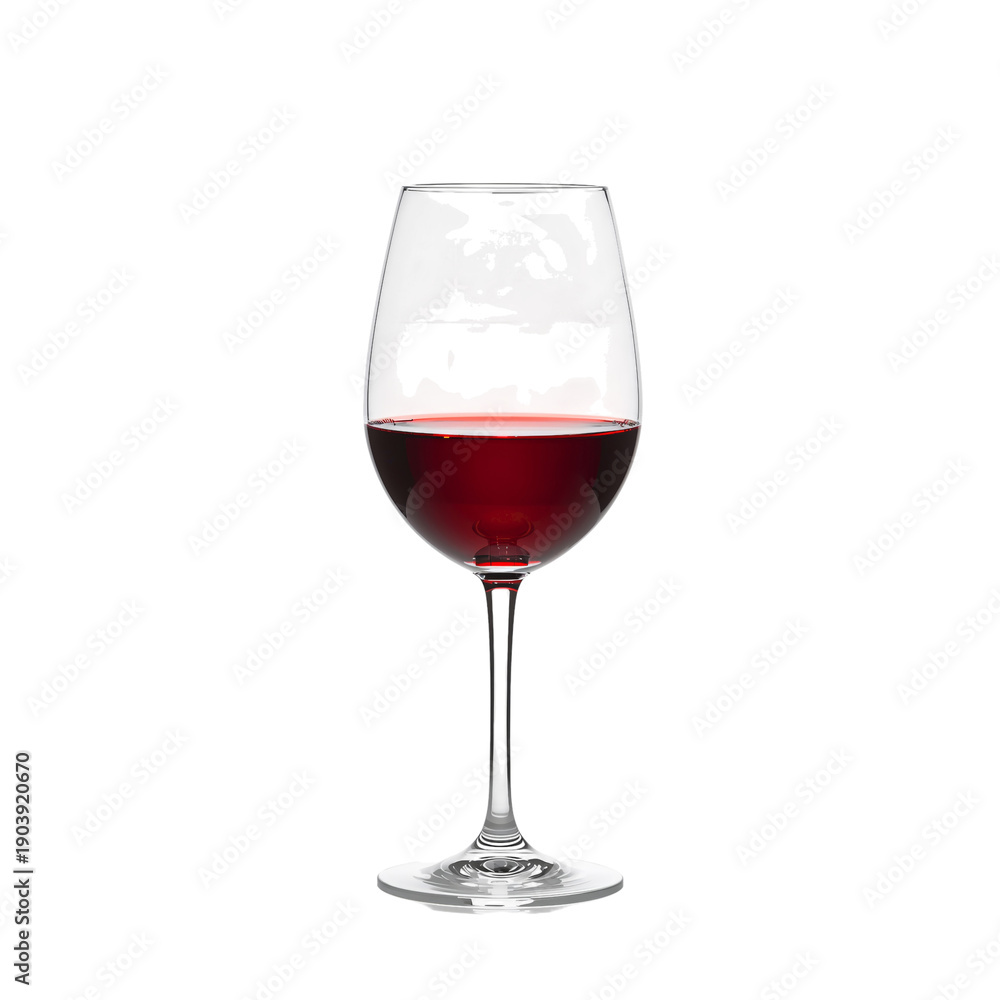 Fototapeta premium Elegant Glass Filled With Red Wine Sitting on a Table in a Well-Lit Setting During the Evening Hours