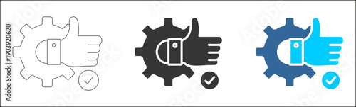 reliability icon set multiple style collection	
